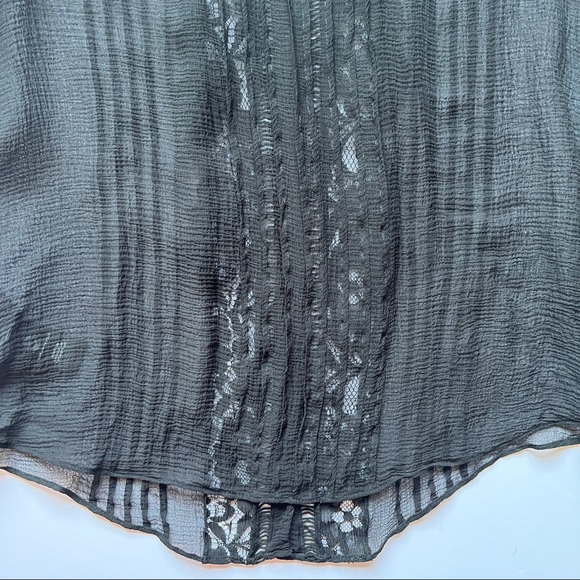 Rebecca Taylor Long Sleeve Silk and Lace Top Long Sleeve Sheer Victorian Sz 0 - Picture 16 of 16